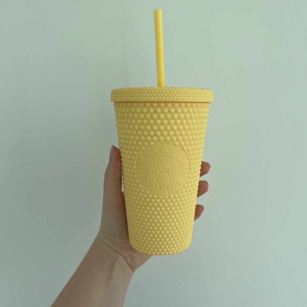 NEW☀️ Summer Starbucks Cold Cup Yellow 16oz / 473 ml
